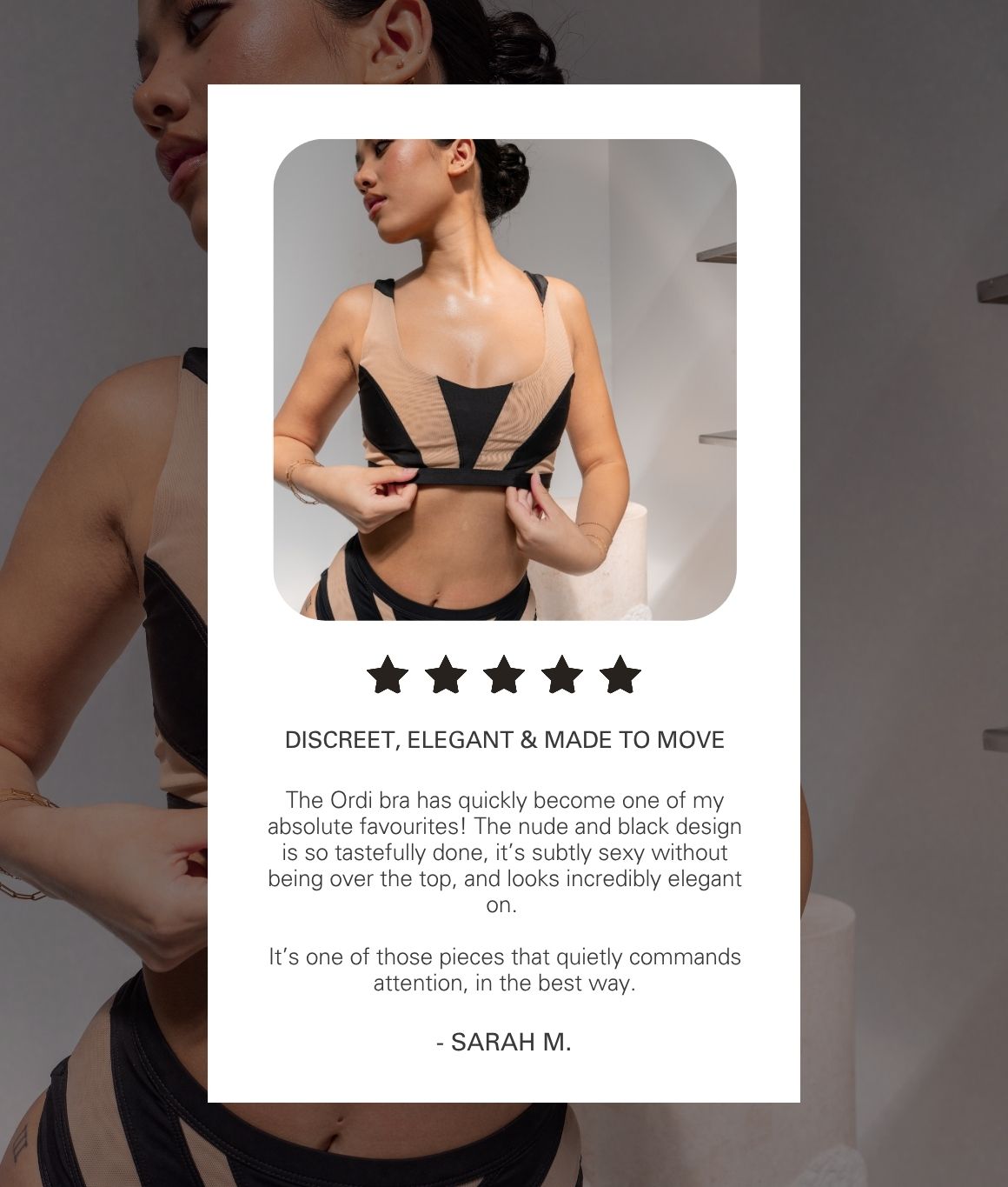 Ordi Bra - Black & Beige