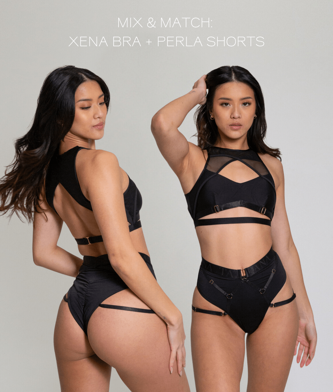 Tatiana Active – Mix & Match – Xena Bra Black with Perla Shorts Black