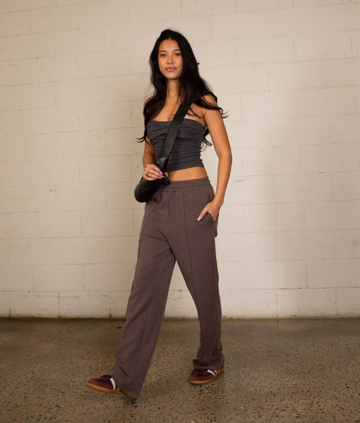 Cairo Wide Leg Trousers - Chocolate Brown