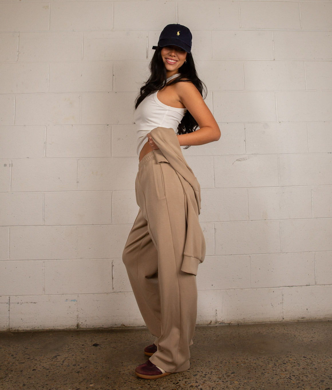 Cairo Wide Leg Trousers - Creamy Latte