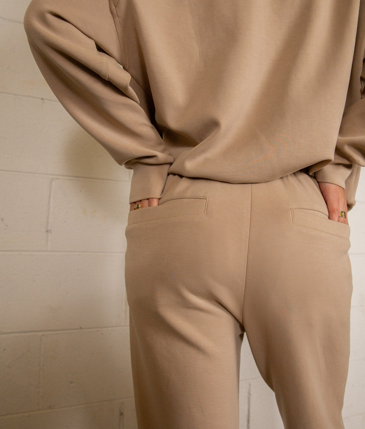 Cairo Wide Leg Trousers - Creamy Latte