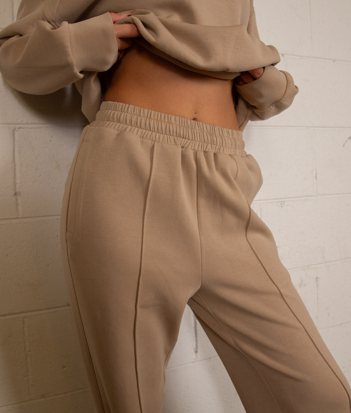 Cairo Wide Leg Trousers - Creamy Latte