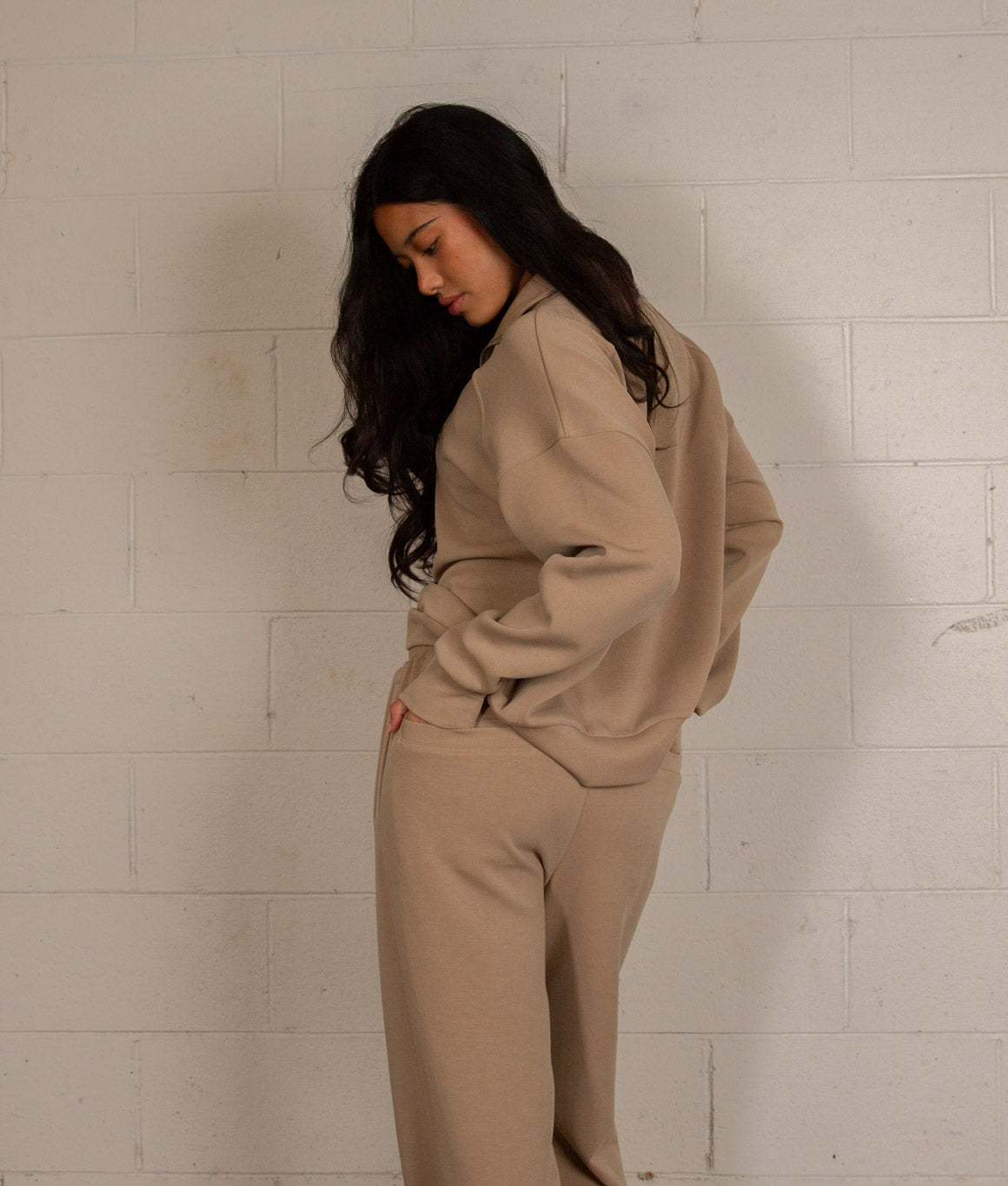 Cairo 1/4 Zip Sweater - Creamy Latte