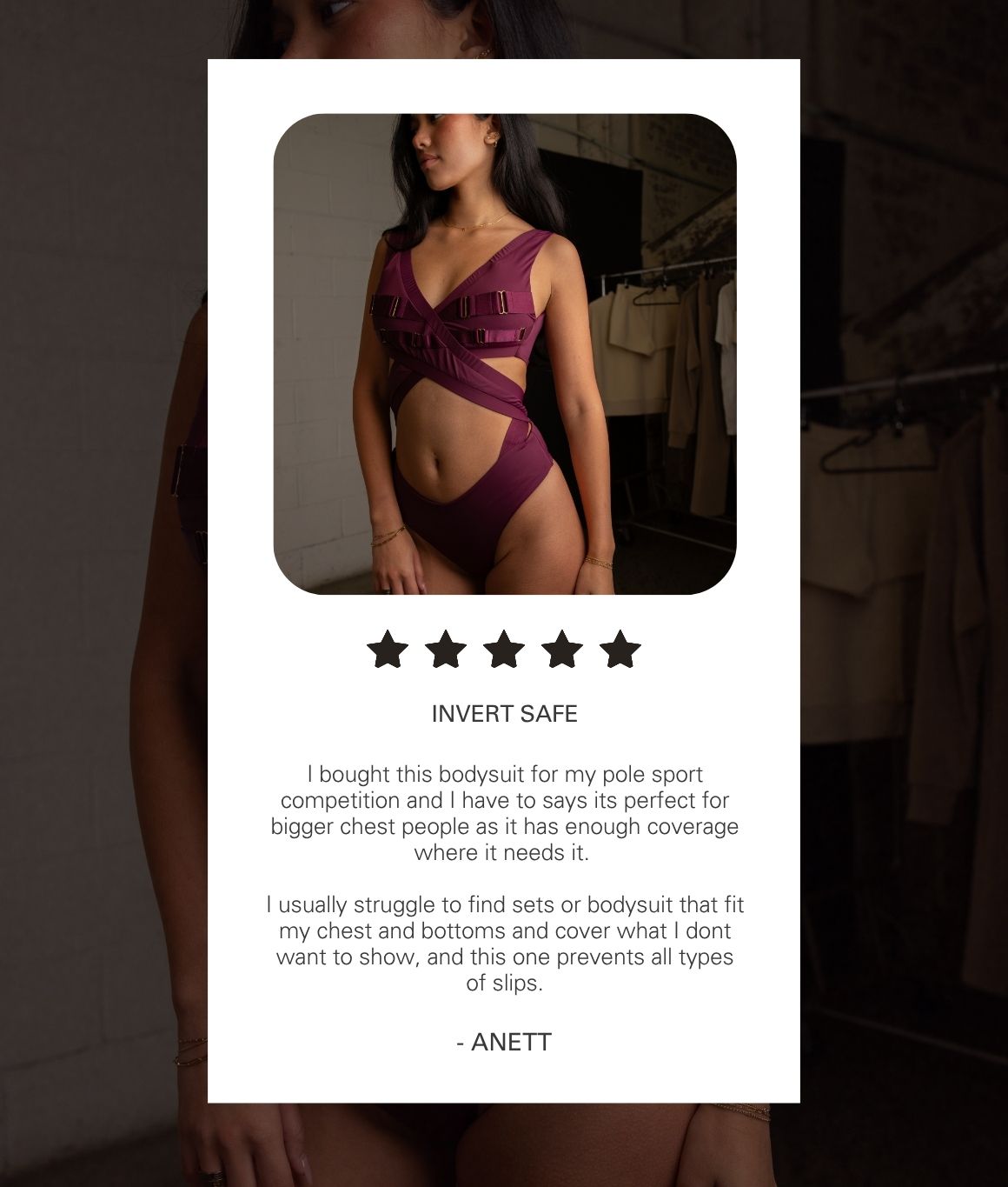 Zane Crossover Wrap Bodysuit - Matte Wine