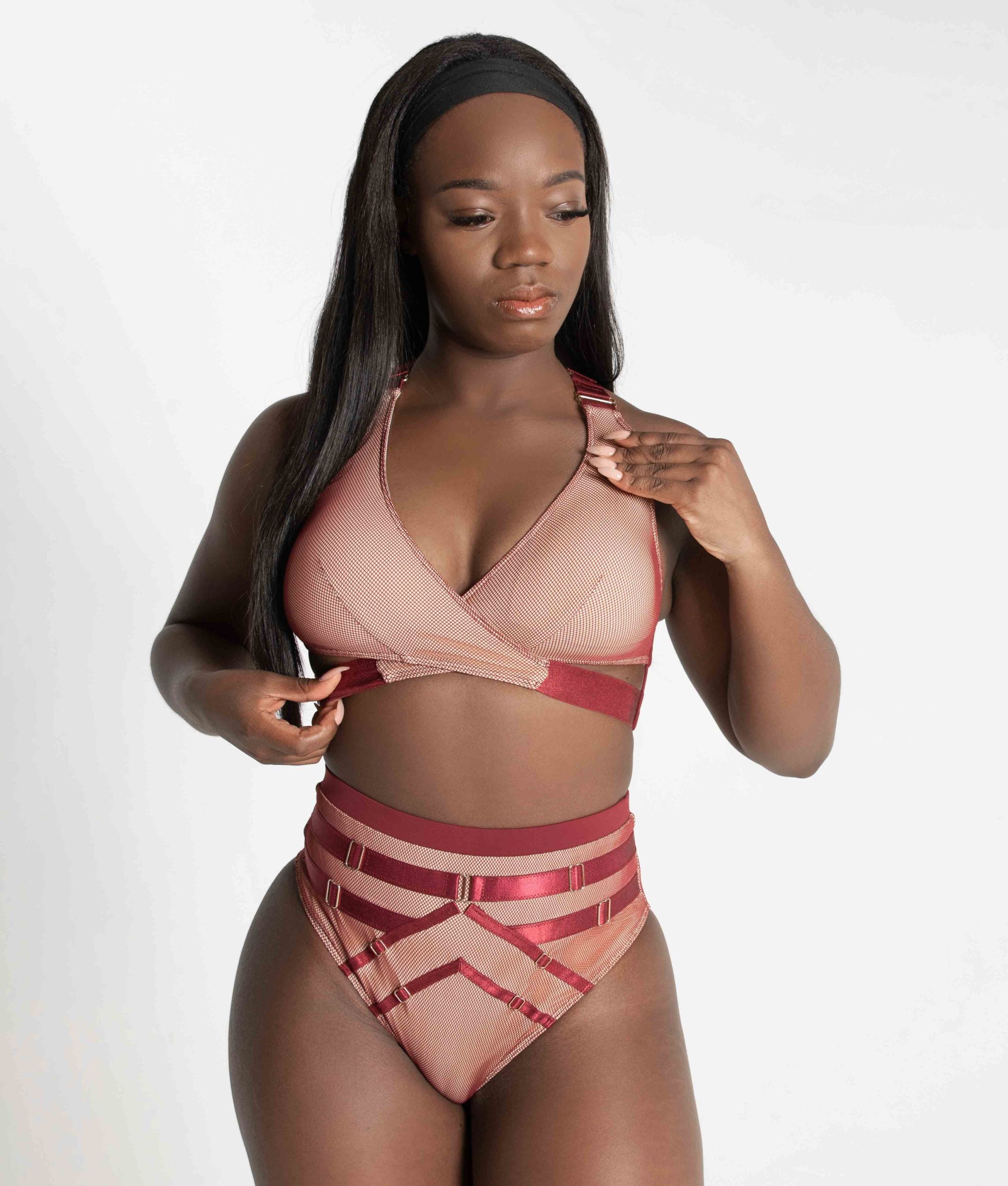 Yuki Shorts - Burgundy Mesh 3XL