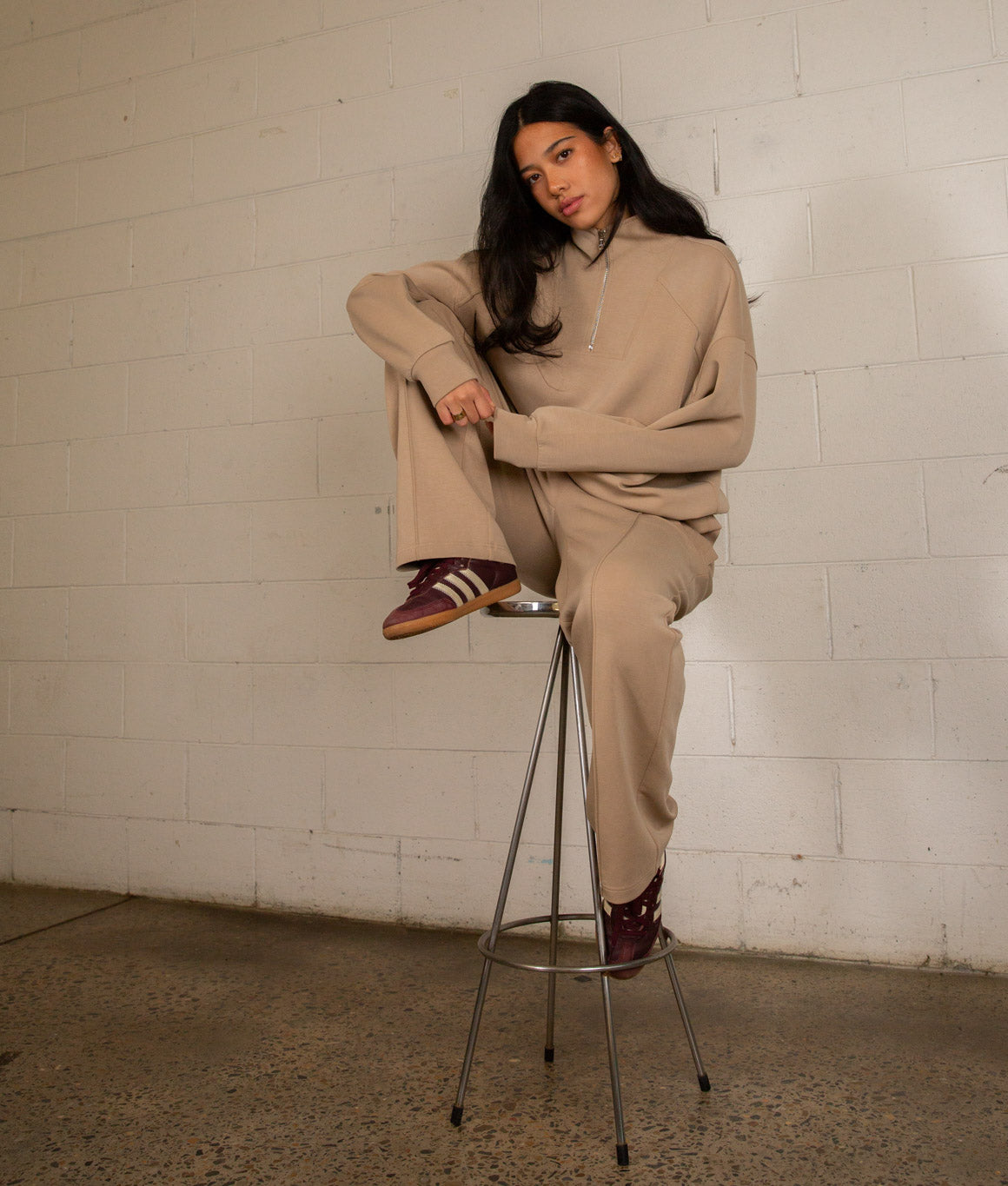 Cairo Wide Leg Trousers - Creamy Latte